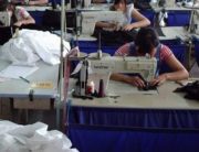 woman in edmonton working on sewing machine